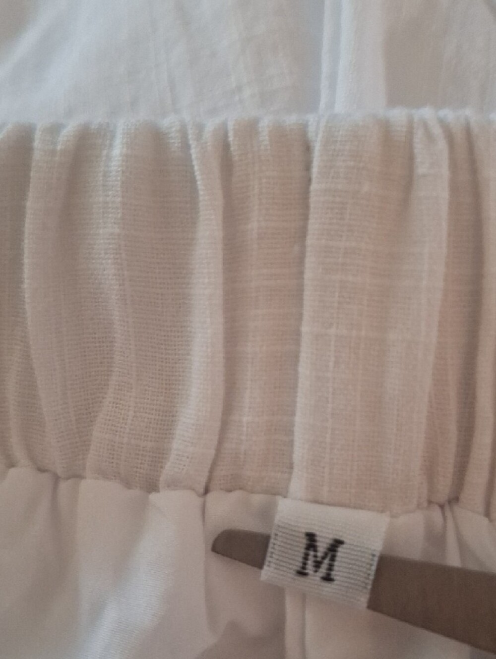 White Straight-Leg Cotton Pants in White Size Med - Picture 7 of 8